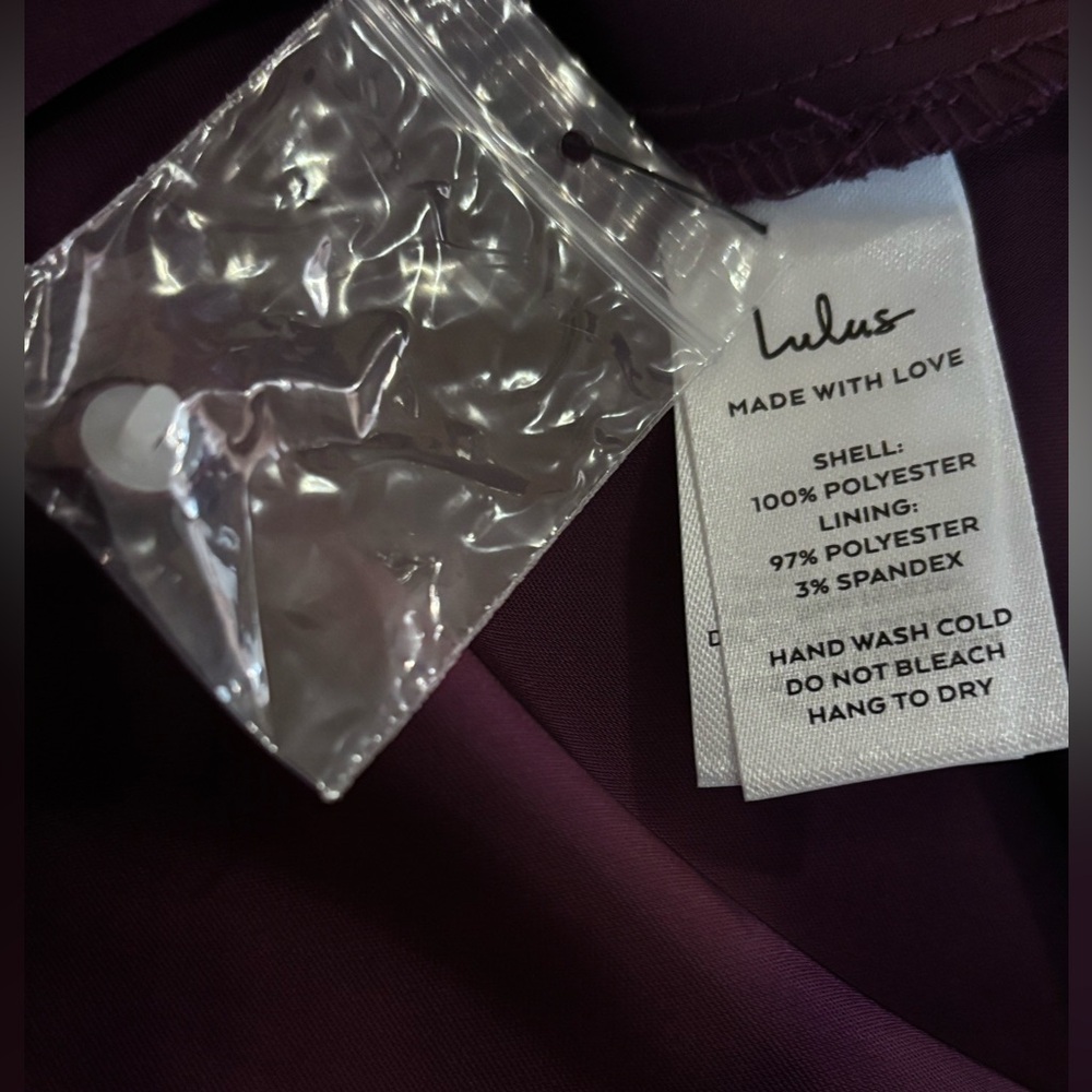 Lulus Distinctive Charm Purple Satin Asymmetrical Maxi Dress Size XS - Picture 12 of 17